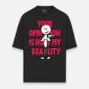 Oversized Premium Cotton T-Shirt with Chest Print