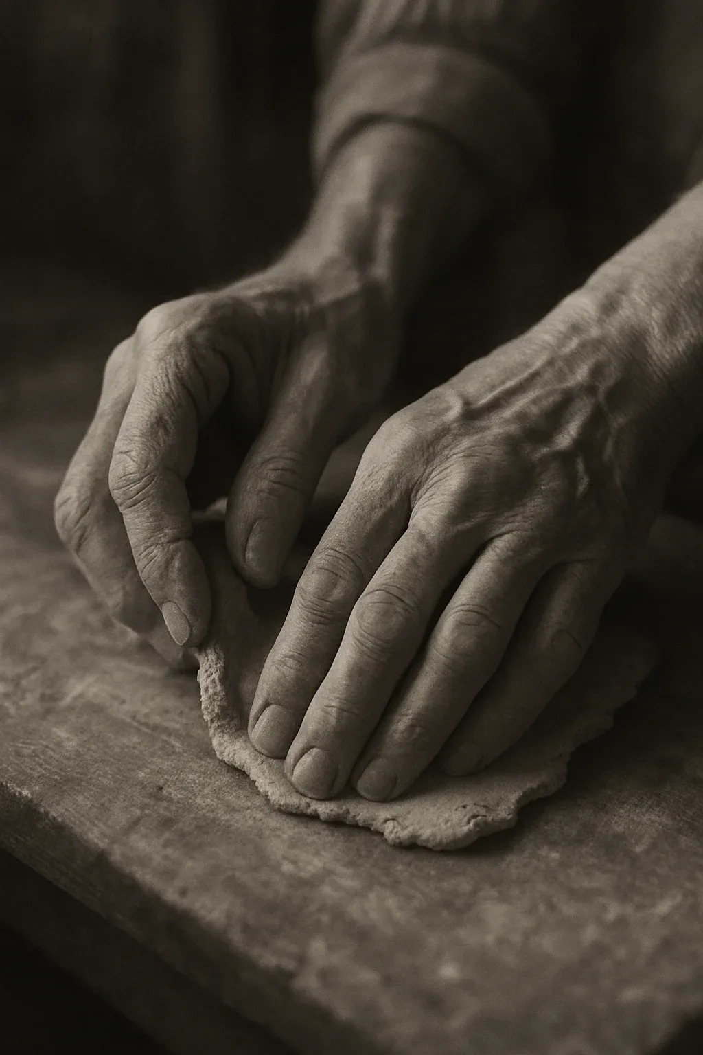 Hands practicing a traditional craft technique passed down through generations