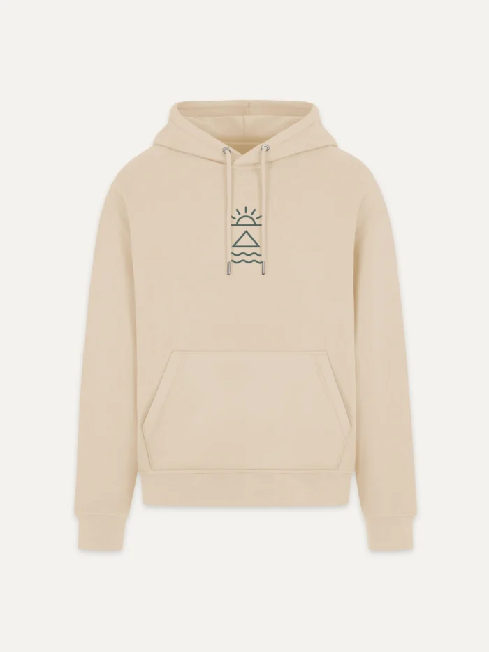 Horizon Mark Hoodie in Desert Dust front view
