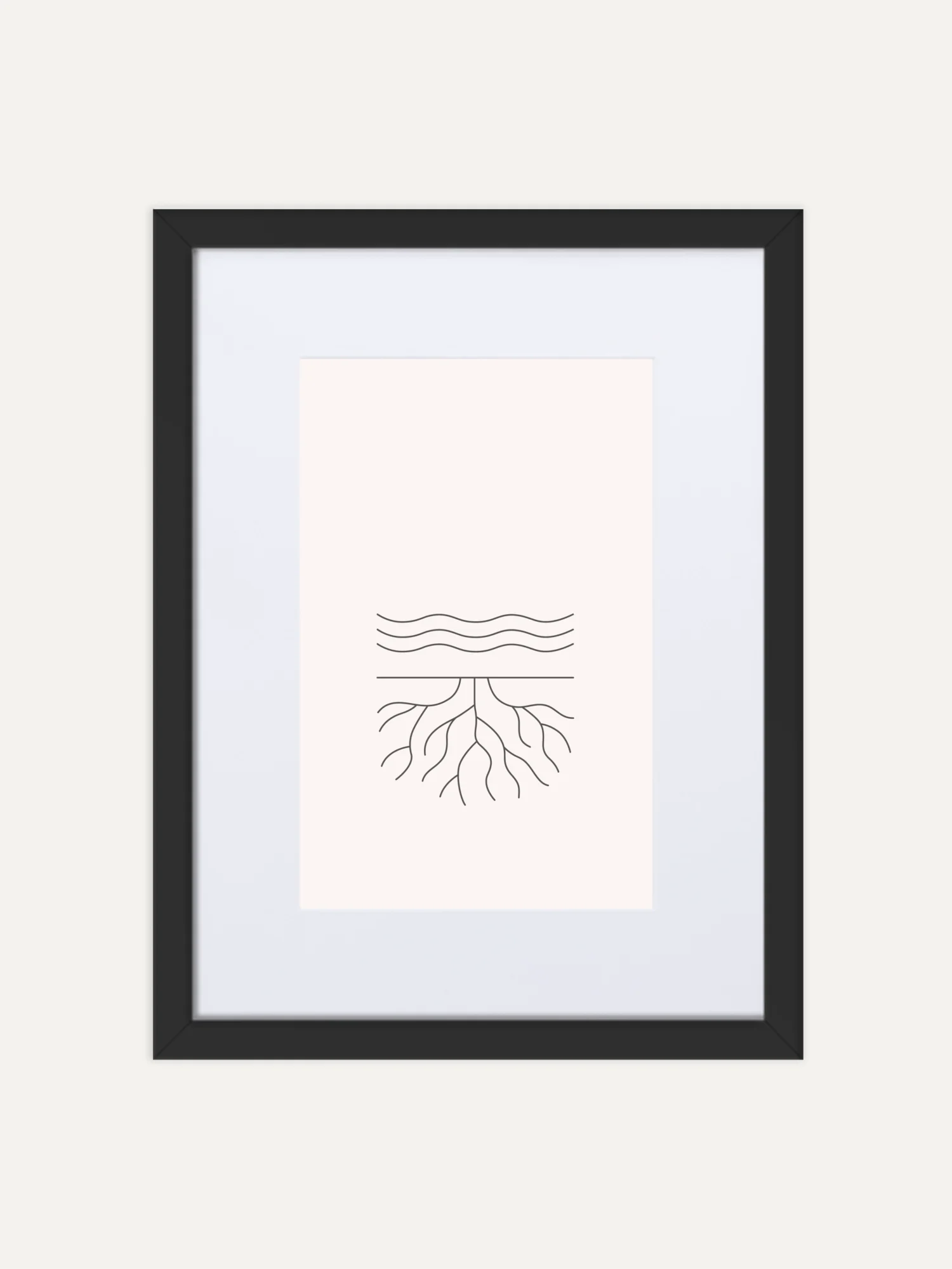 Surface and Root Study 02 framed art print 30x40 cm front view