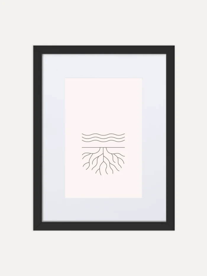 Surface and Root Study 02 framed art print 30x40 cm front view