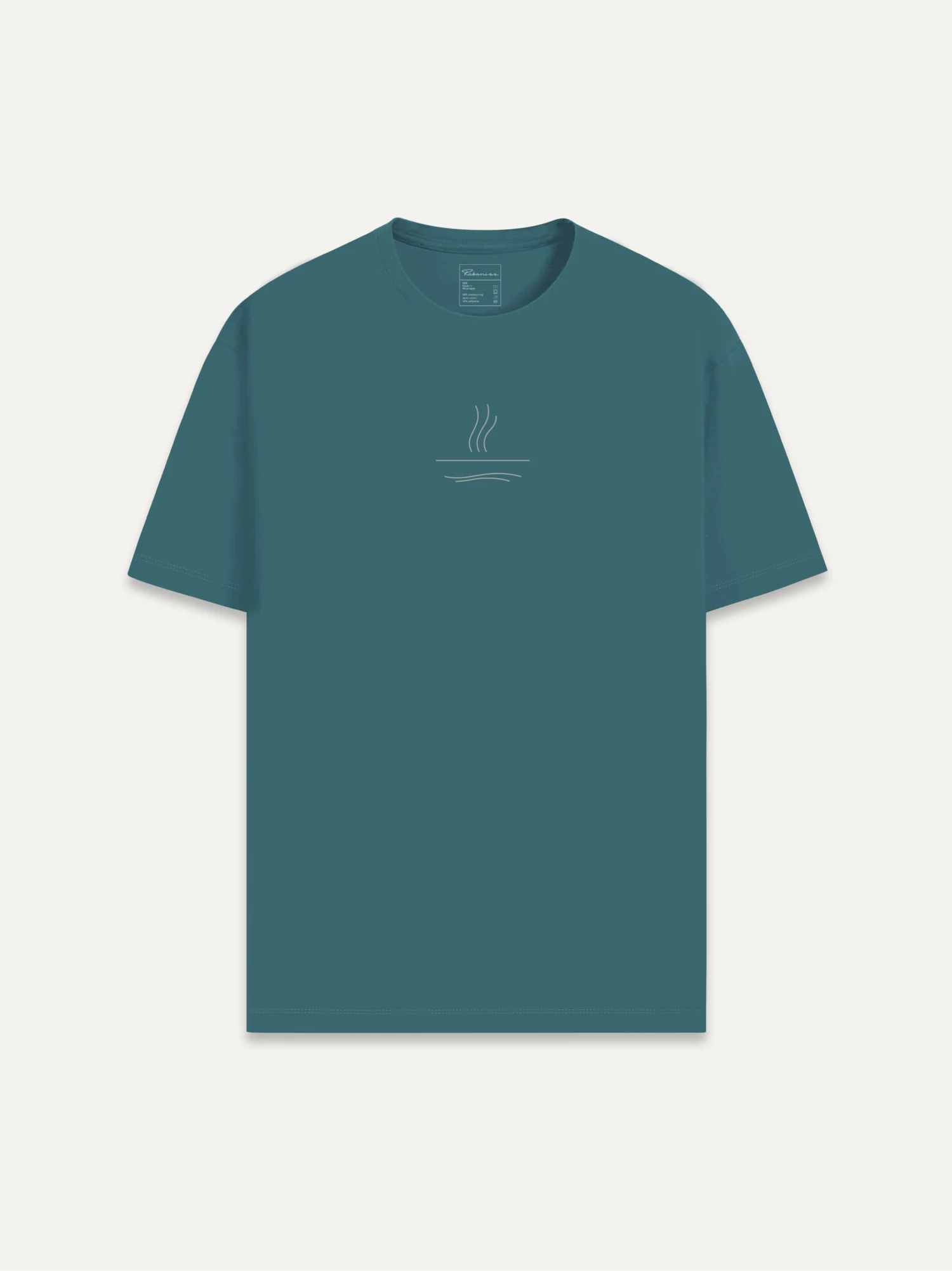 thermal rise organic cotton t shirt front view stargazer blue