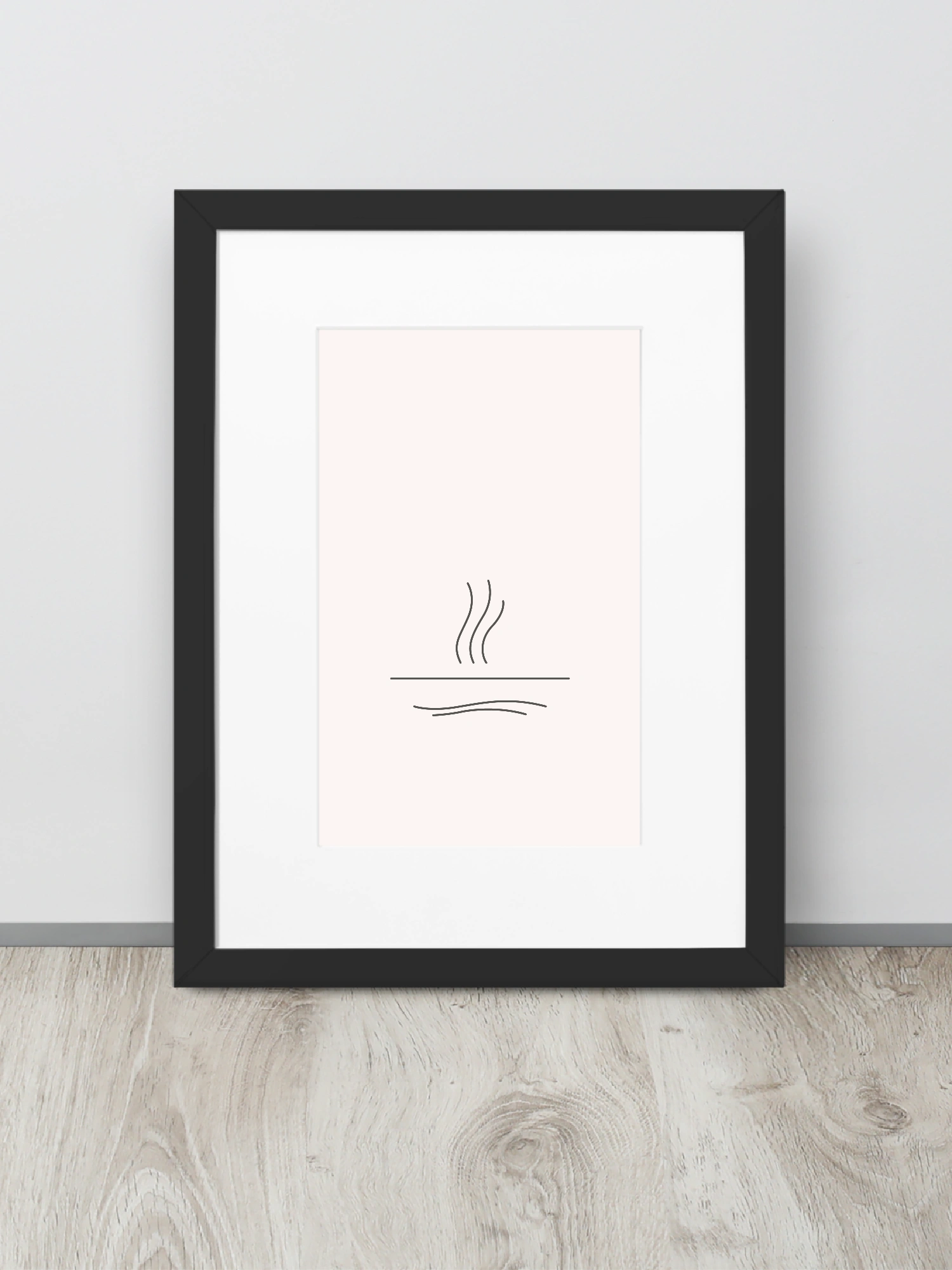 thermal rise framed wall art black frame minimal line artwork on floor
