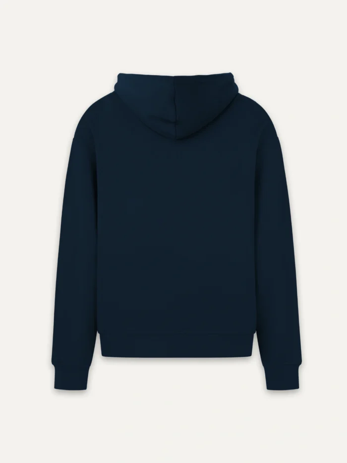 Tidal Balance organic hoodie French navy back view