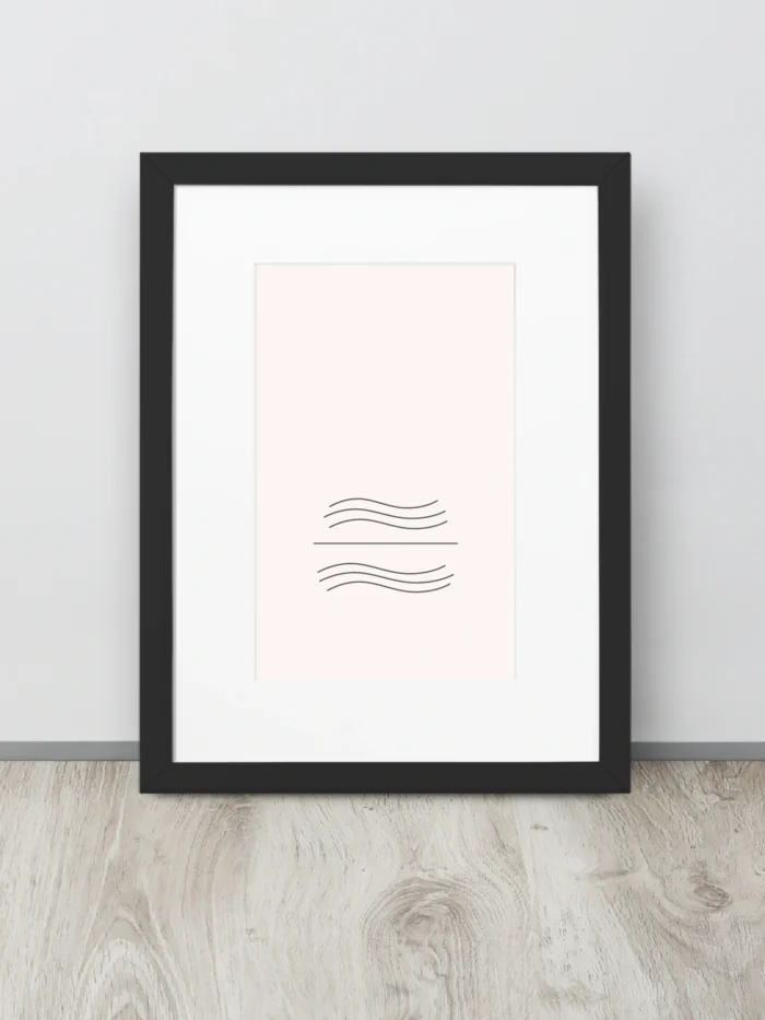 tidal balance study 05 framed art print leaning on floor 30x40 cm