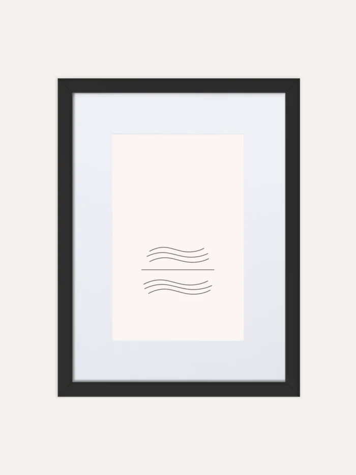 tidal balance study 05 framed art print front view 30x40 cm