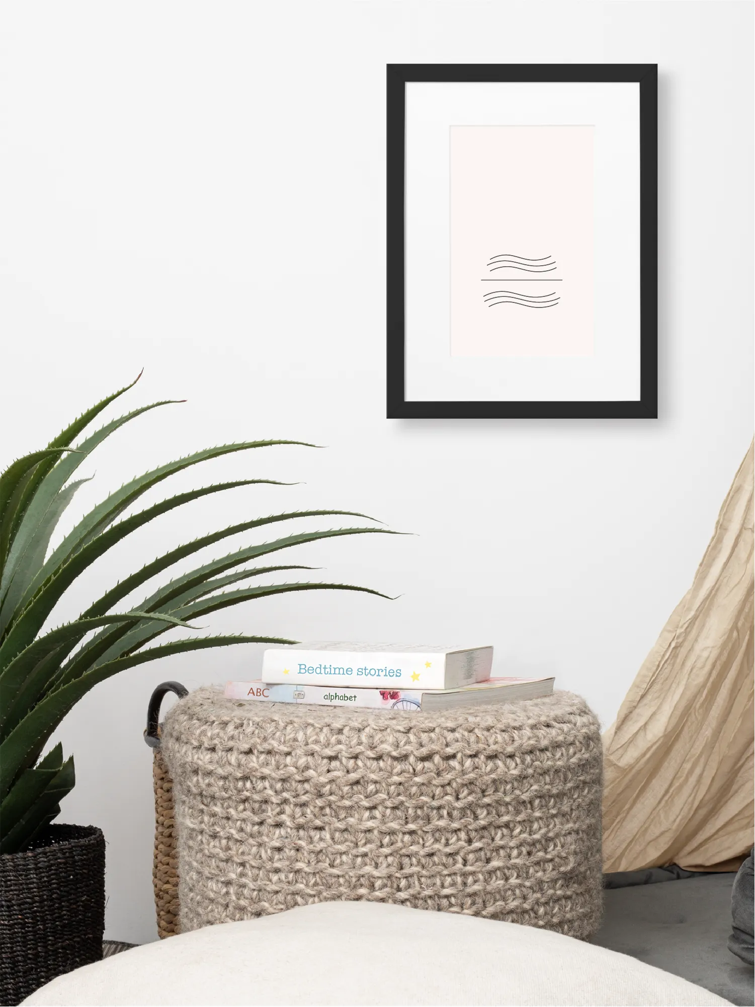 tidal balance study 05 framed art print in living room interior 30x40 cm