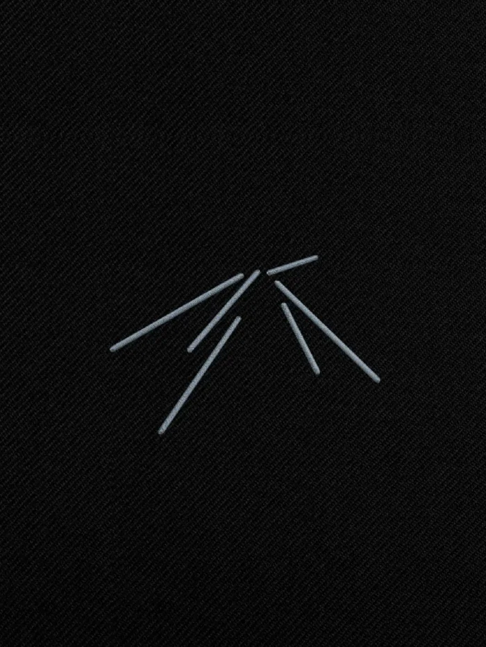 track vector line artwork ash grey embroidery detail black cap