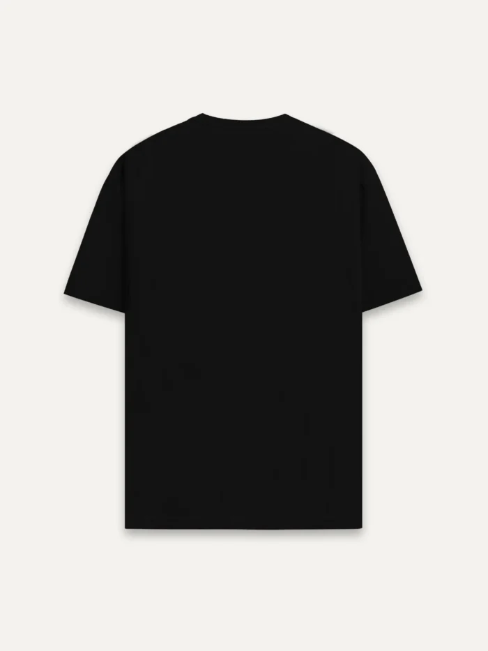 Wind Flow organic cotton t-shirt in black ink back view
