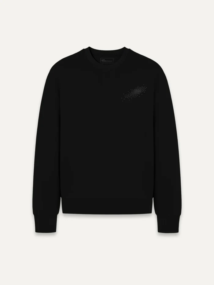 Black organic cotton sweatshirt front view