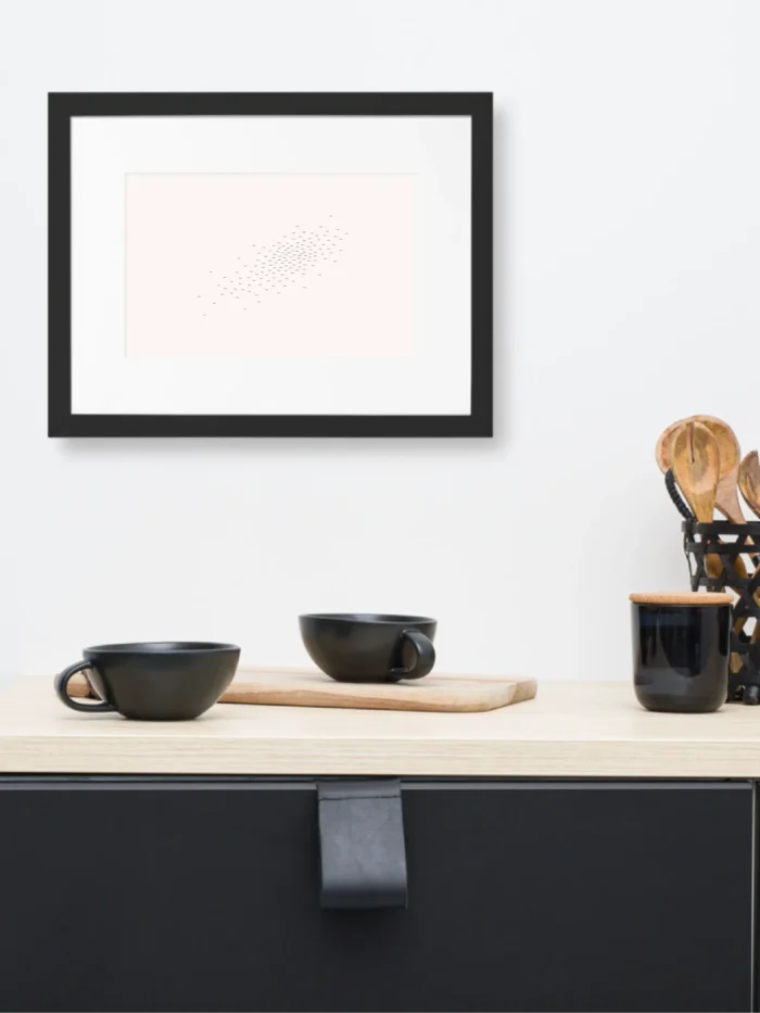 track vector framed wall art kitchen interior minimal artwork wall decor