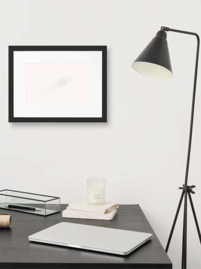 camouflage-field-study-02-framed-art-print-black-frame-study-room-interior