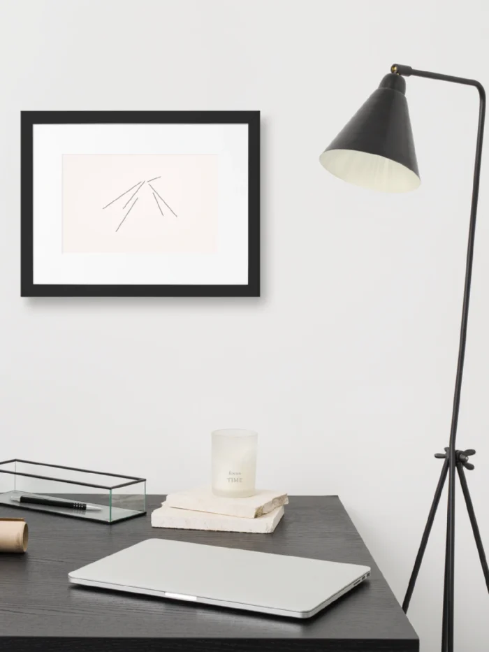 track vector framed wall art study room minimal artwork wall decor