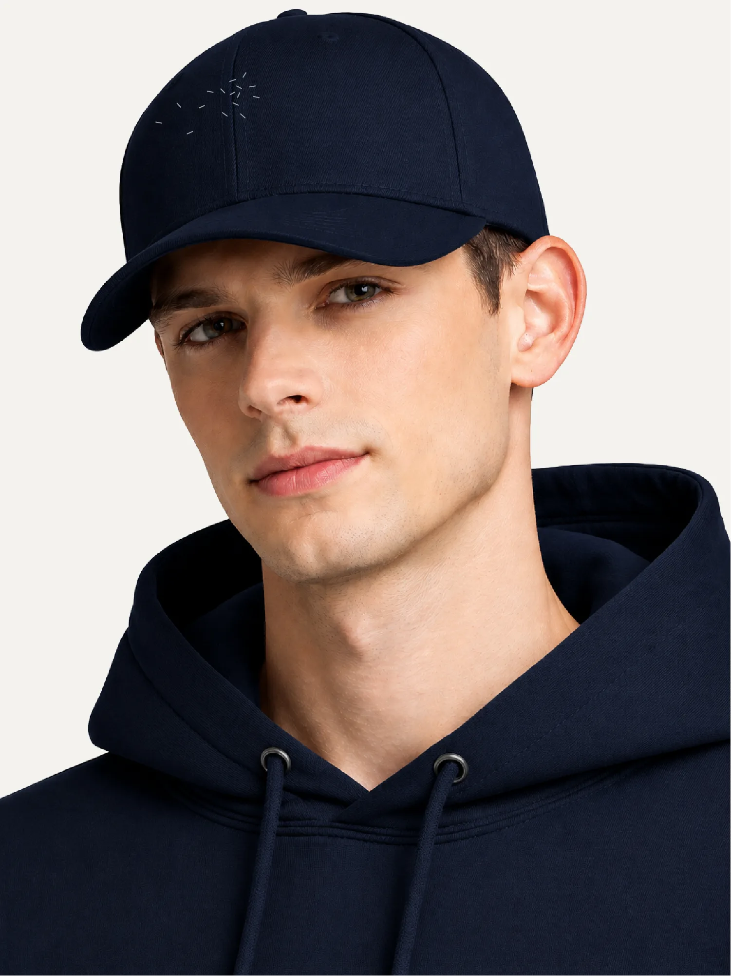 male-model-wearing-pacific-perception-radius-organic-cap