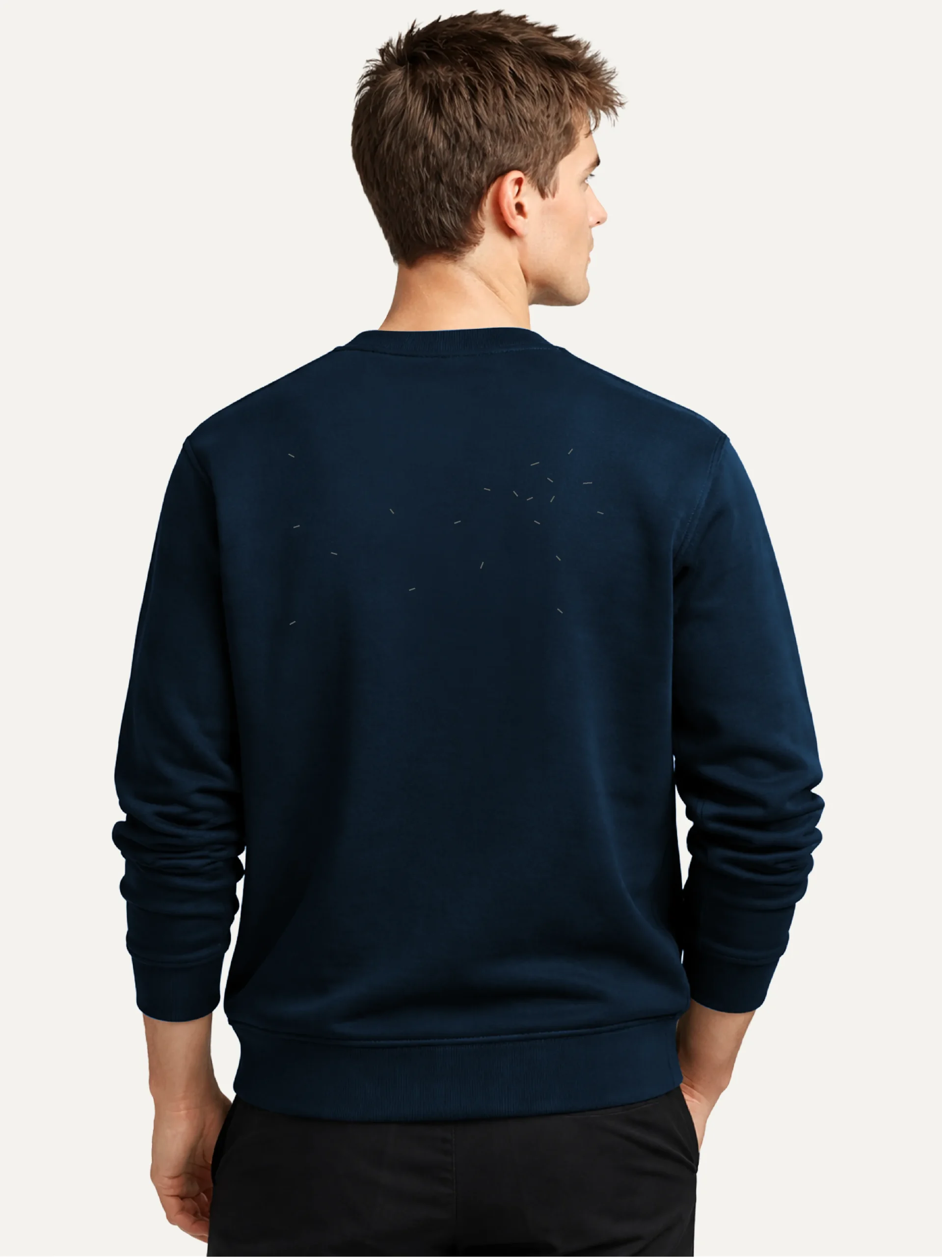 model-wearing-perception-radius-french-navy-sweatshirt-back-view