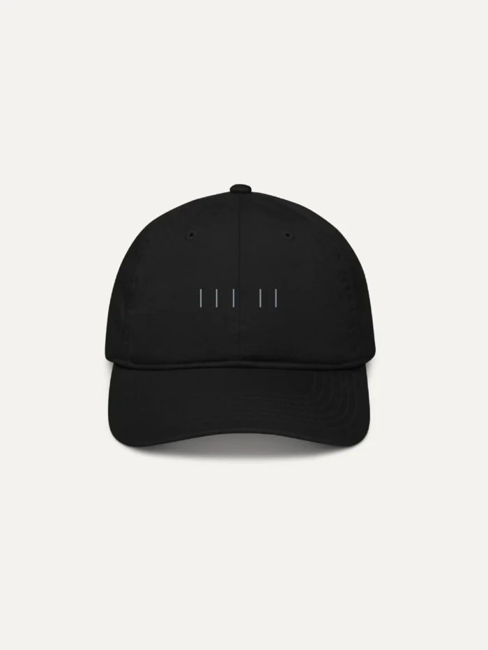 Black Seasonal Index cap with Ash Grey front embroidery