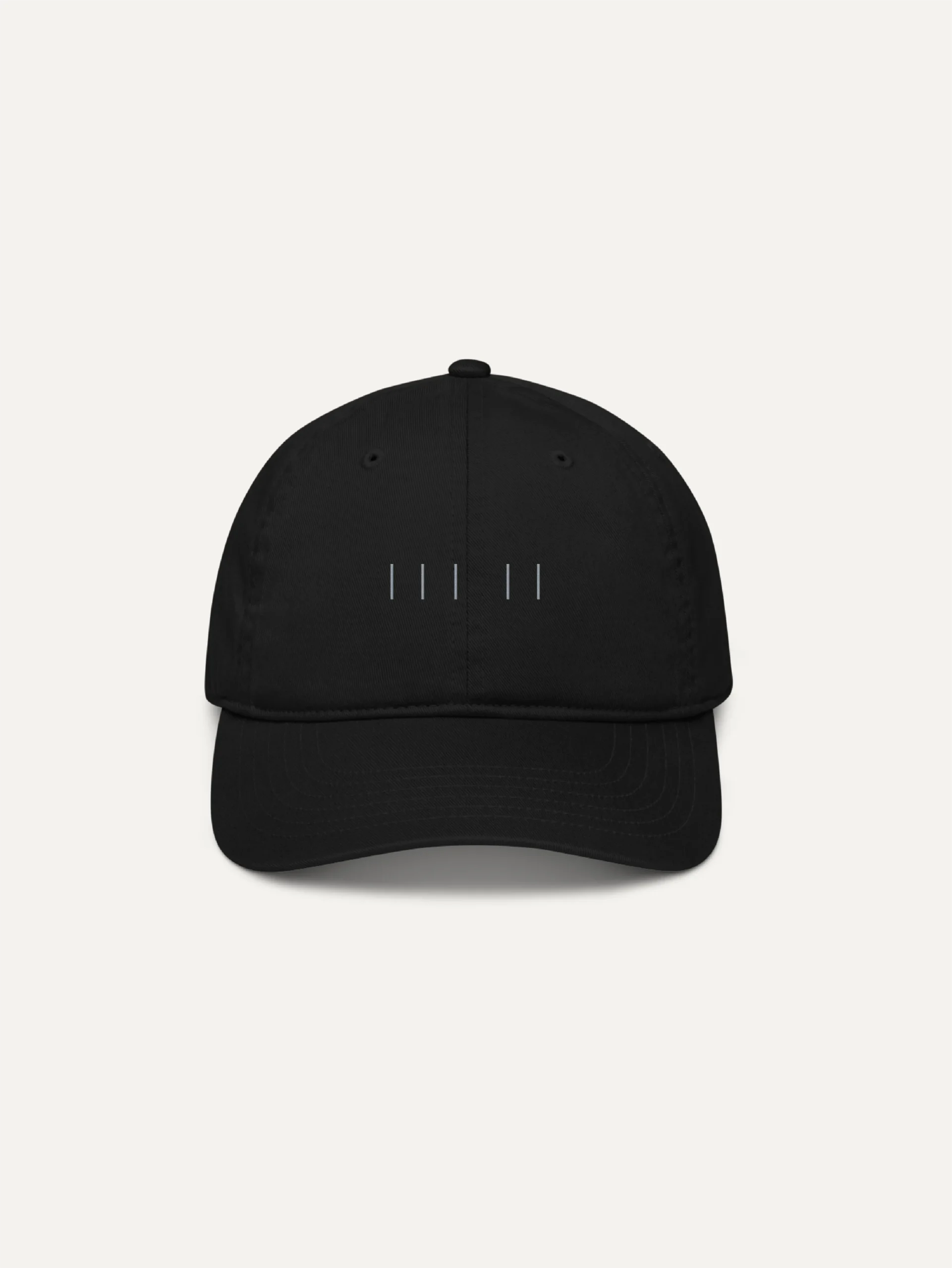 Black Seasonal Index cap with Ash Grey front embroidery
