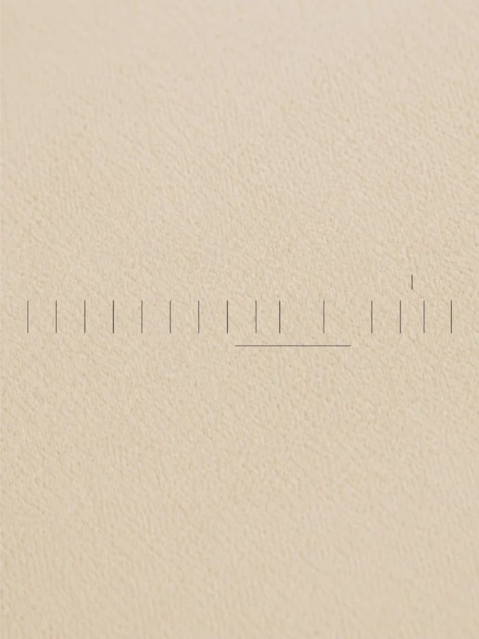 Close-up of Soft Charcoal Seasonal Index print on Desert Dust