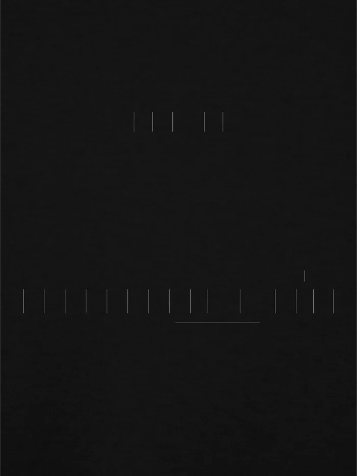 Close-up of Charcoal Seasonal Index artwork on black cotton