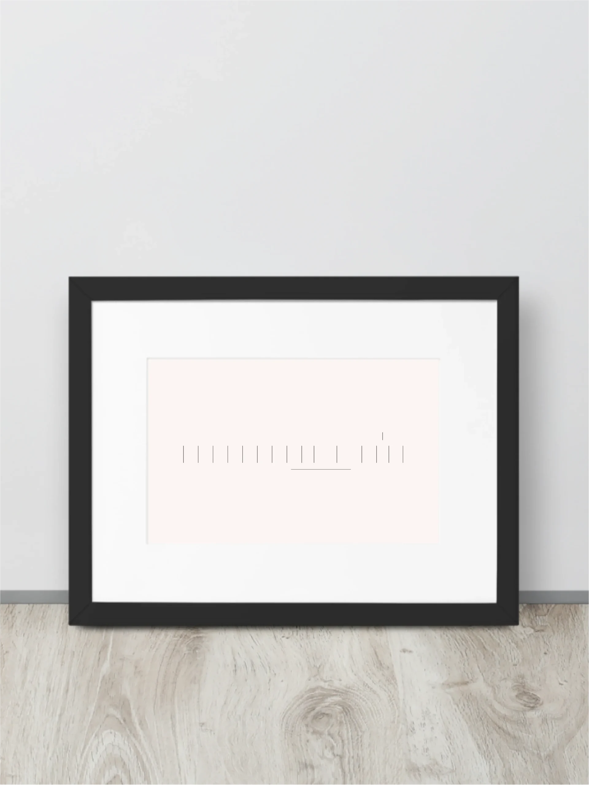 Seasonal Index framed art displayed against a minimal interior wall
