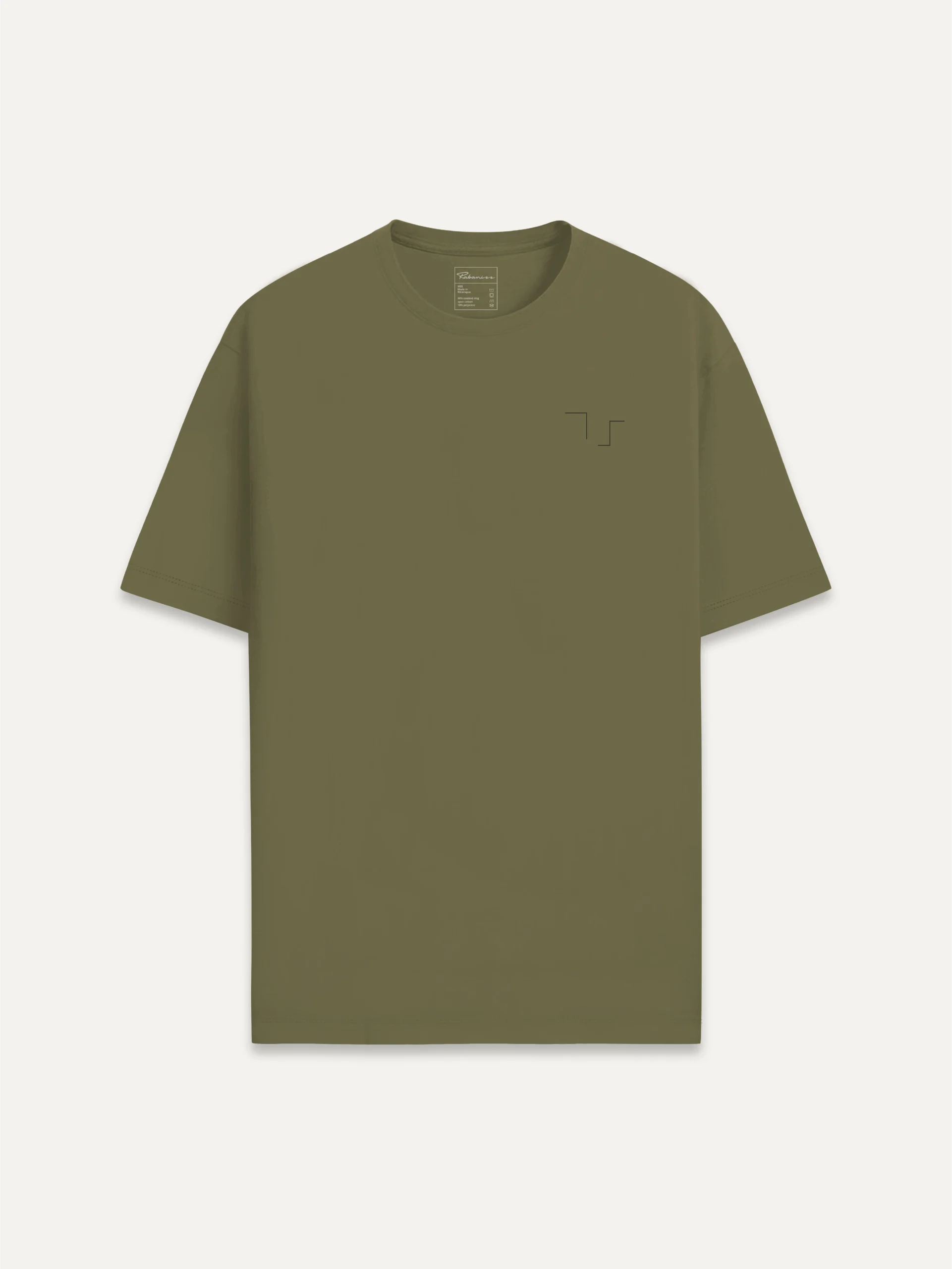 Held Insert Khaki T-shirt with minimal chest signal