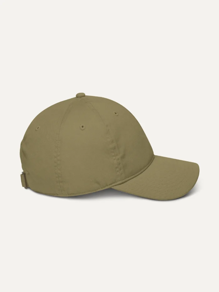 Side profile of Jungle organic cotton twill cap