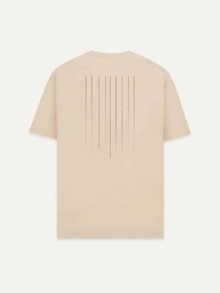 Desert Dust organic T-shirt with Material Lineage back artwork