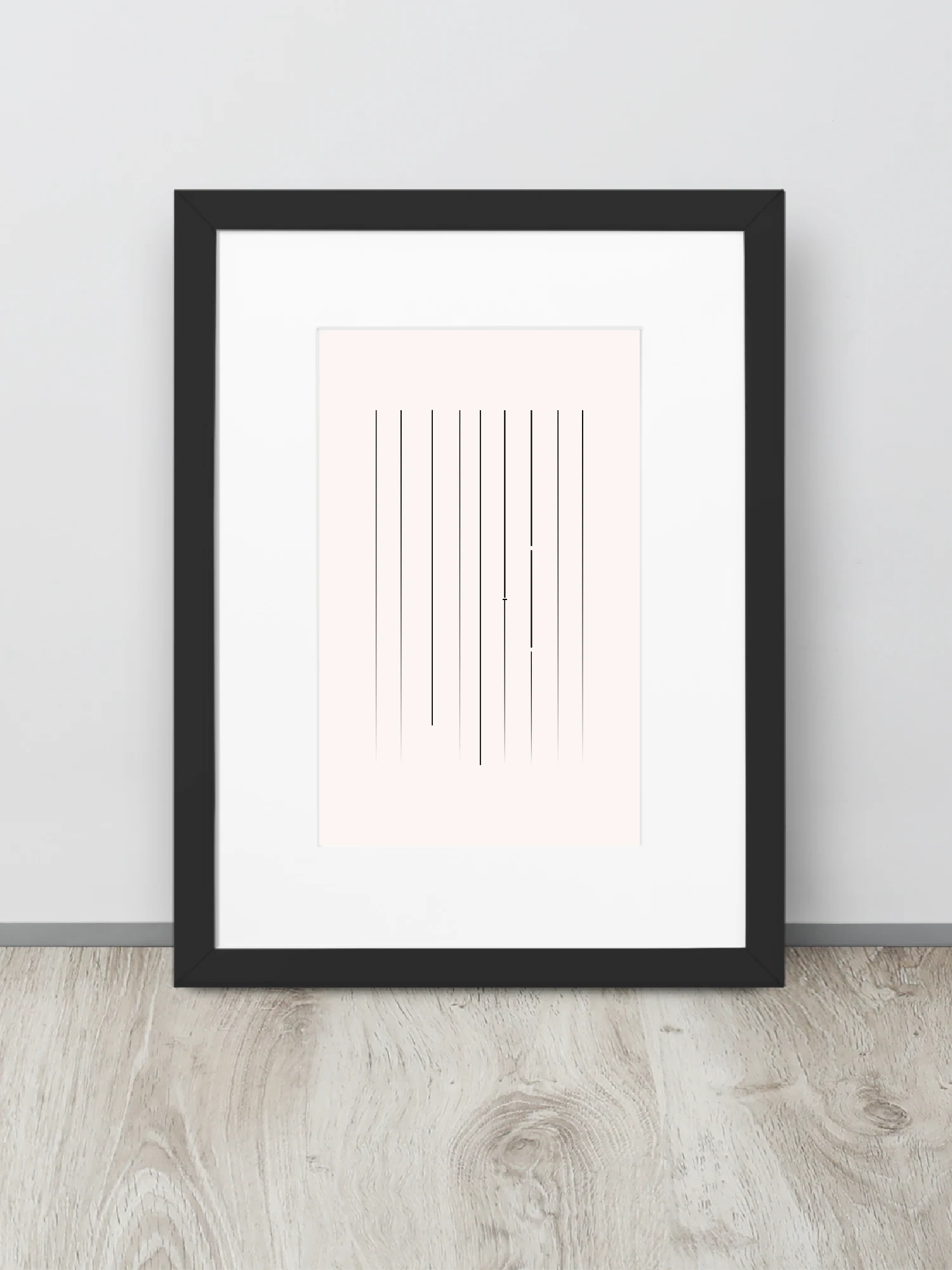 Material Lineage framed art displayed against a neutral interior wall