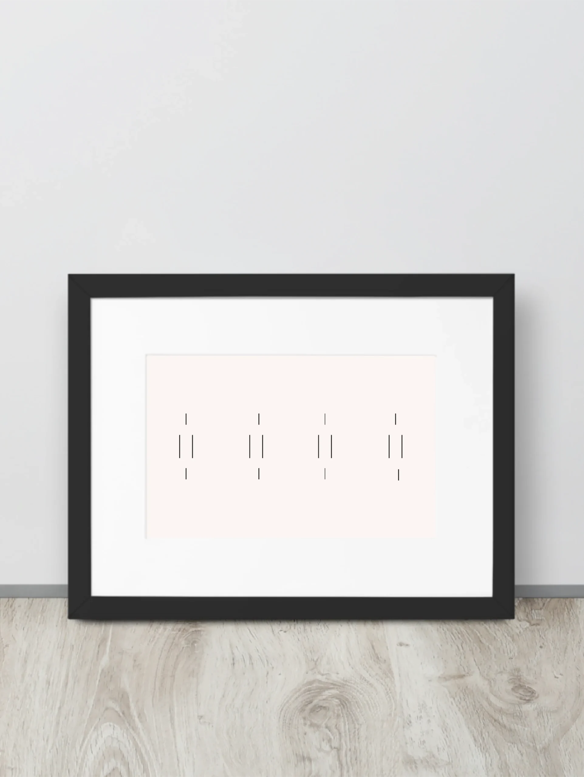Memory Relay framed art displayed against a minimal interior wall