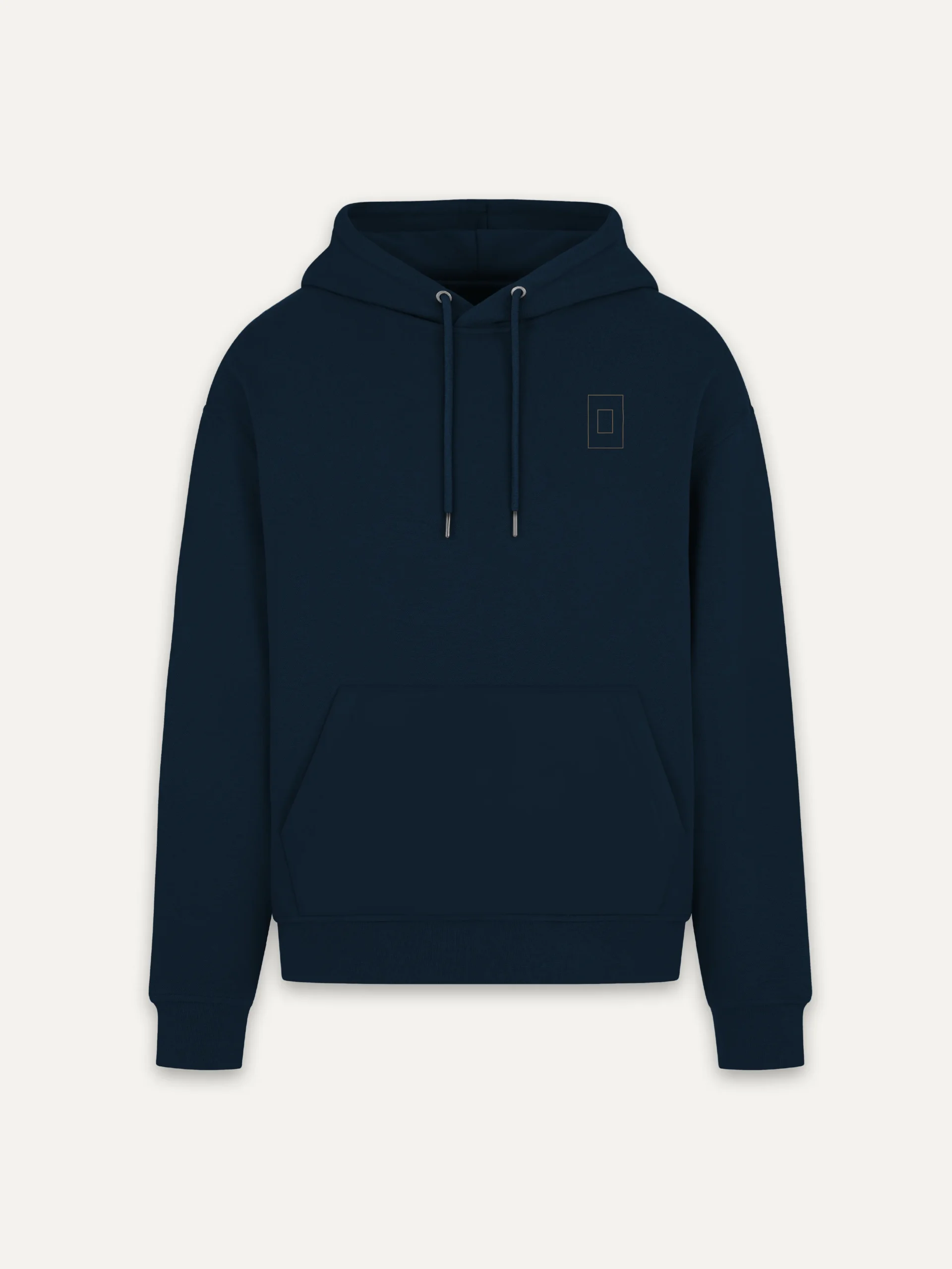 Prepared Tension French Navy hoodie with minimal chest artwork