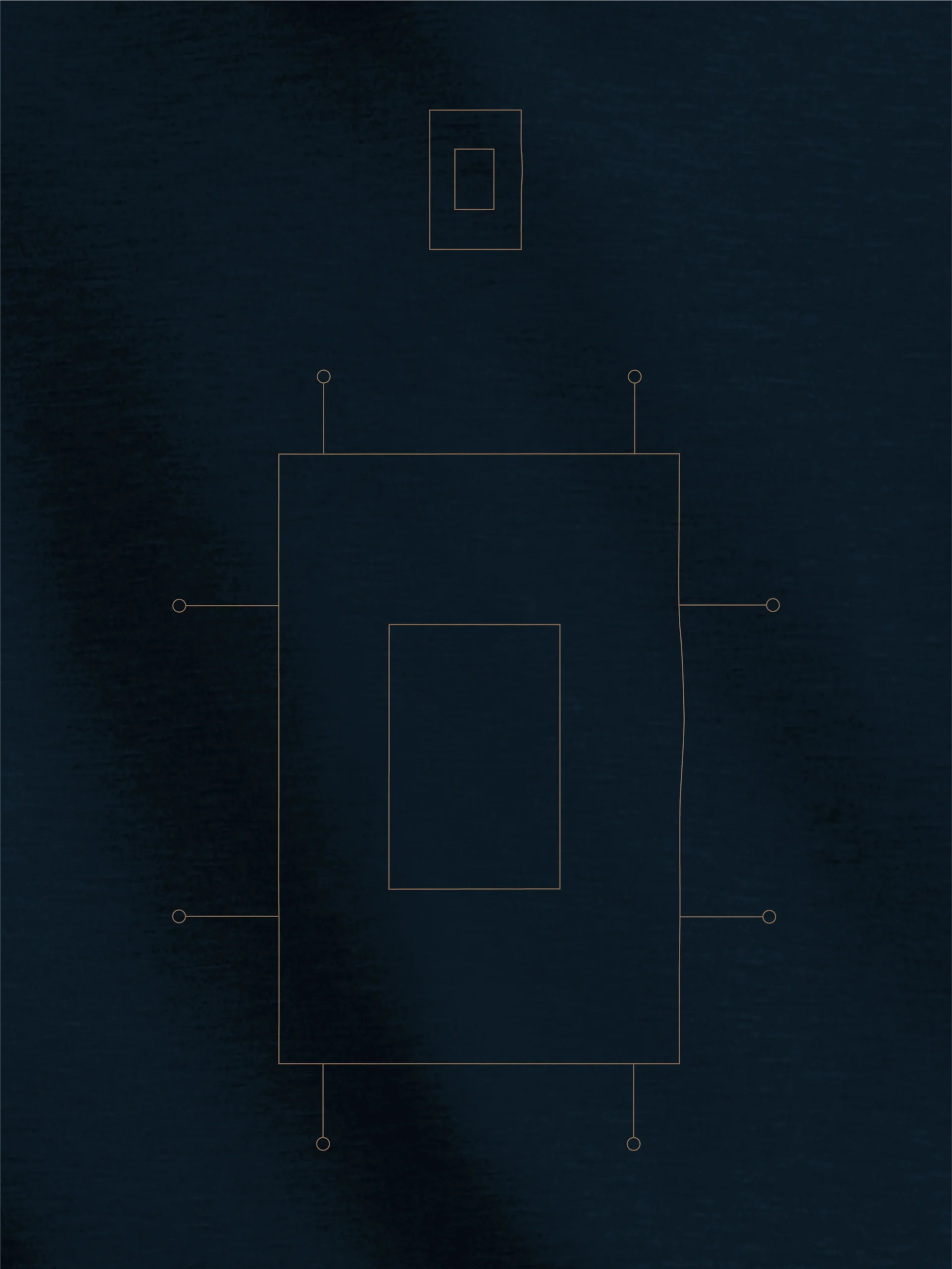 Prepared Tension fine-line artwork on French Navy organic cotton
