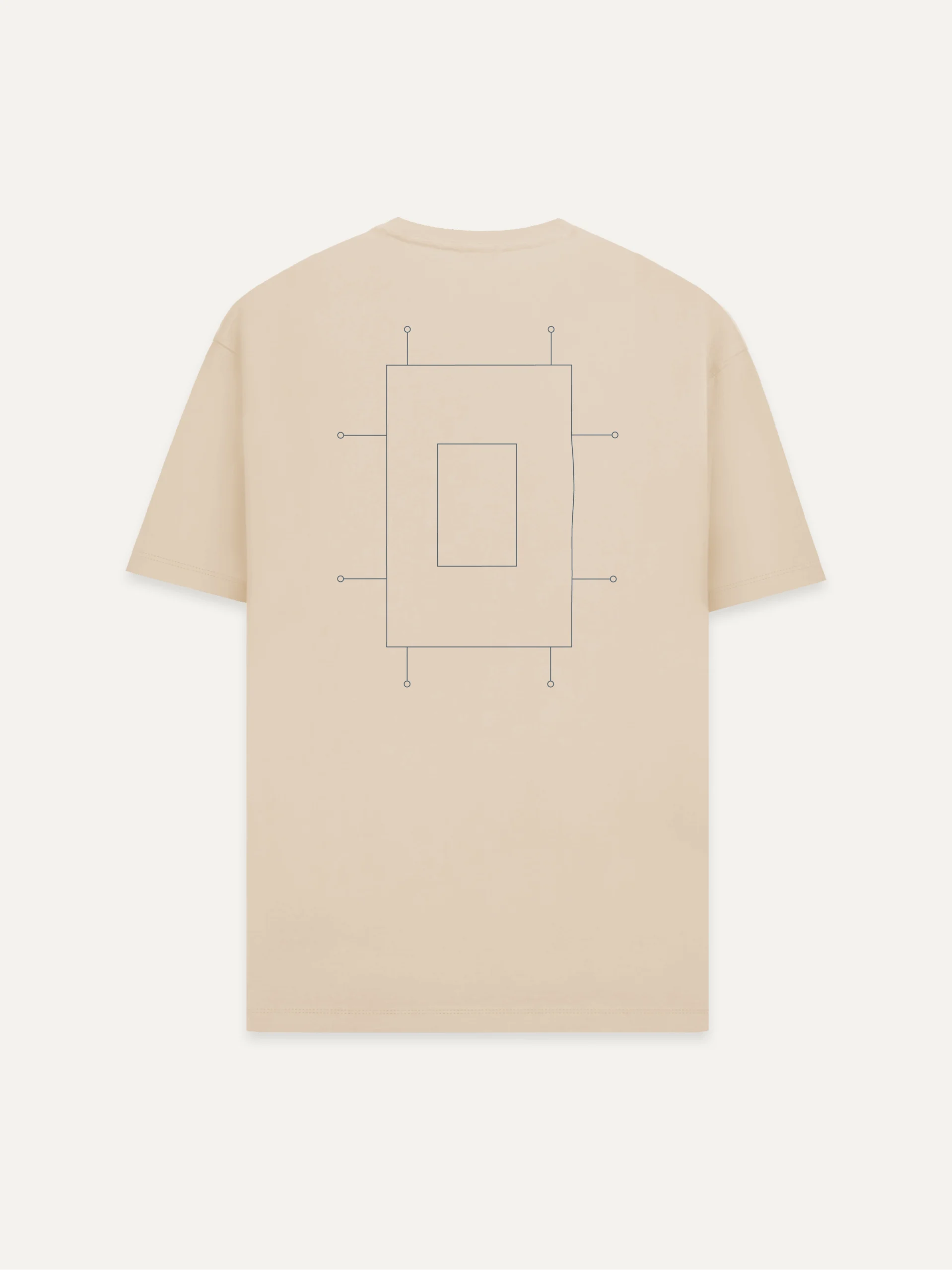 Prepared Tension organic T-shirt back in Desert Dust