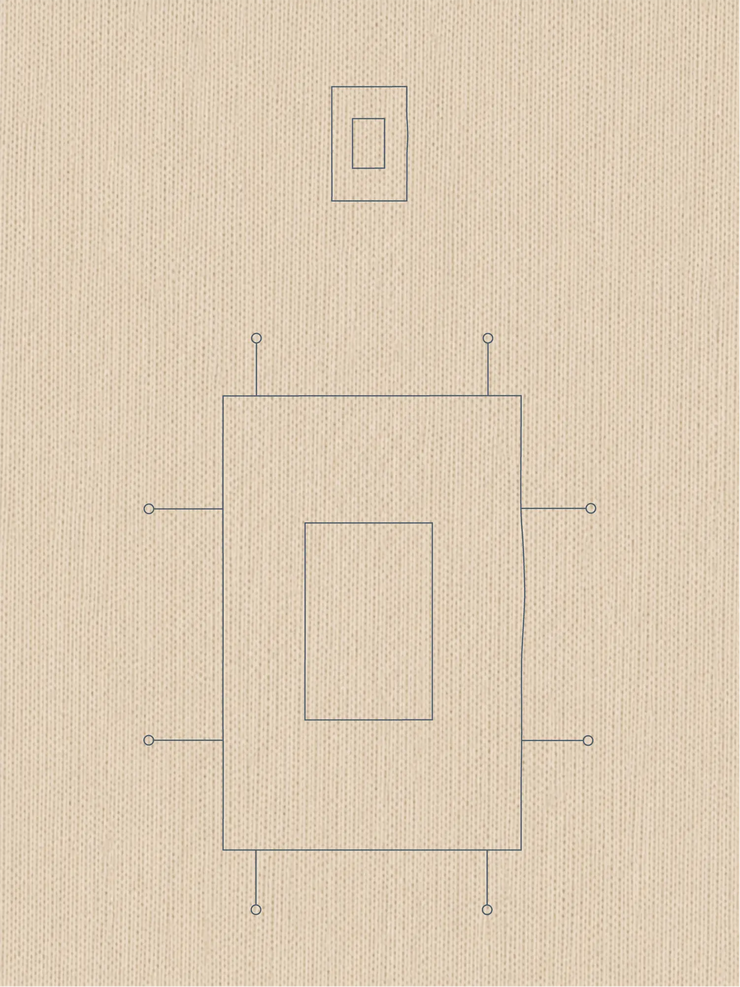 Prepared Tension fine-line artwork printed on organic cotton