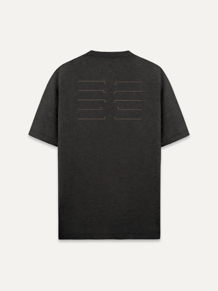 Shared Count Dark Heather Grey organic T-shirt back artwork