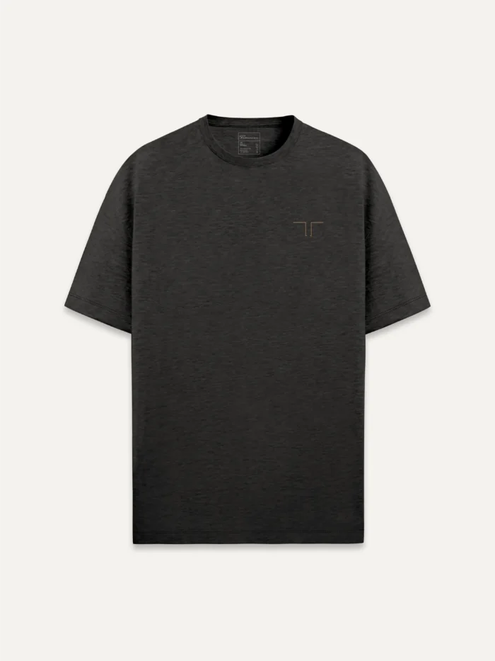 Shared Count Dark Heather Grey T-shirt with minimal chest signal