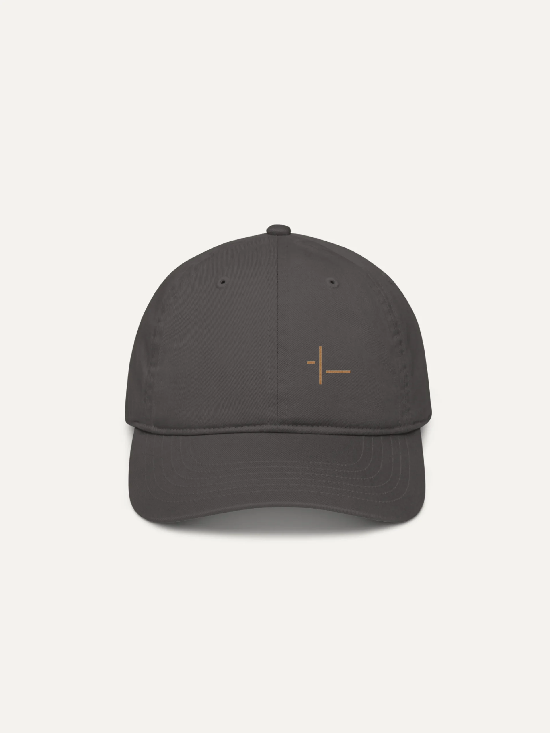 Displaced Ground Organic Cotton Twill Cap — Charcoal