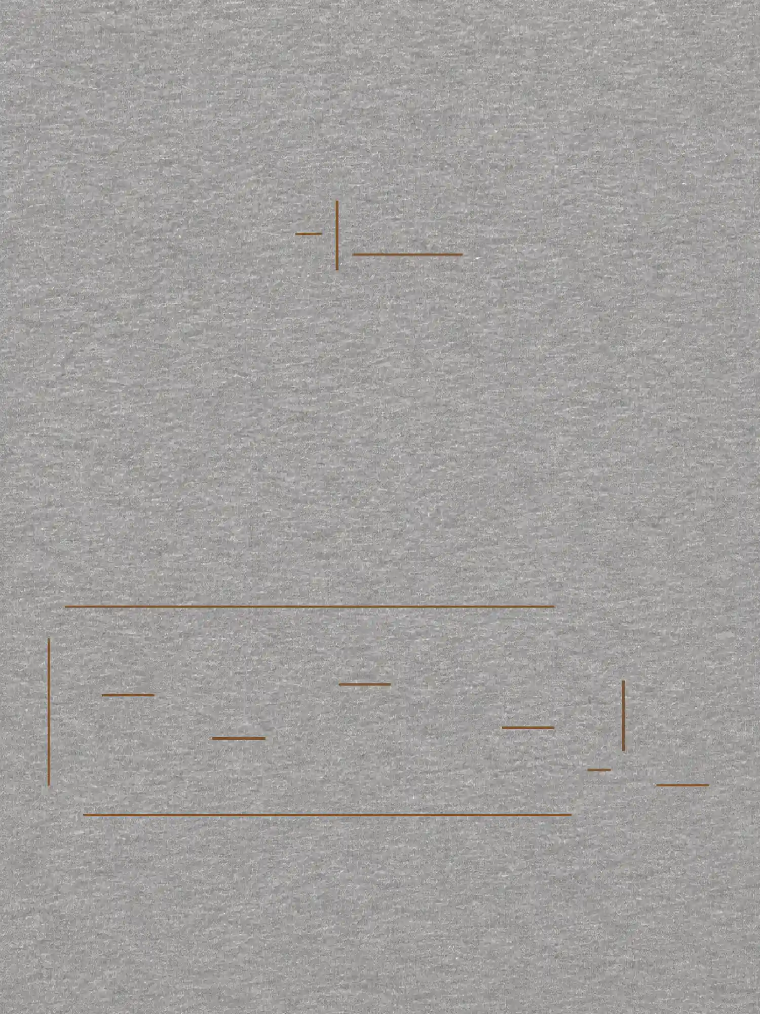 Displaced Ground Organic Cotton T-Shirt — Heather Grey, close-up of the Clay Brown front and back artwork.