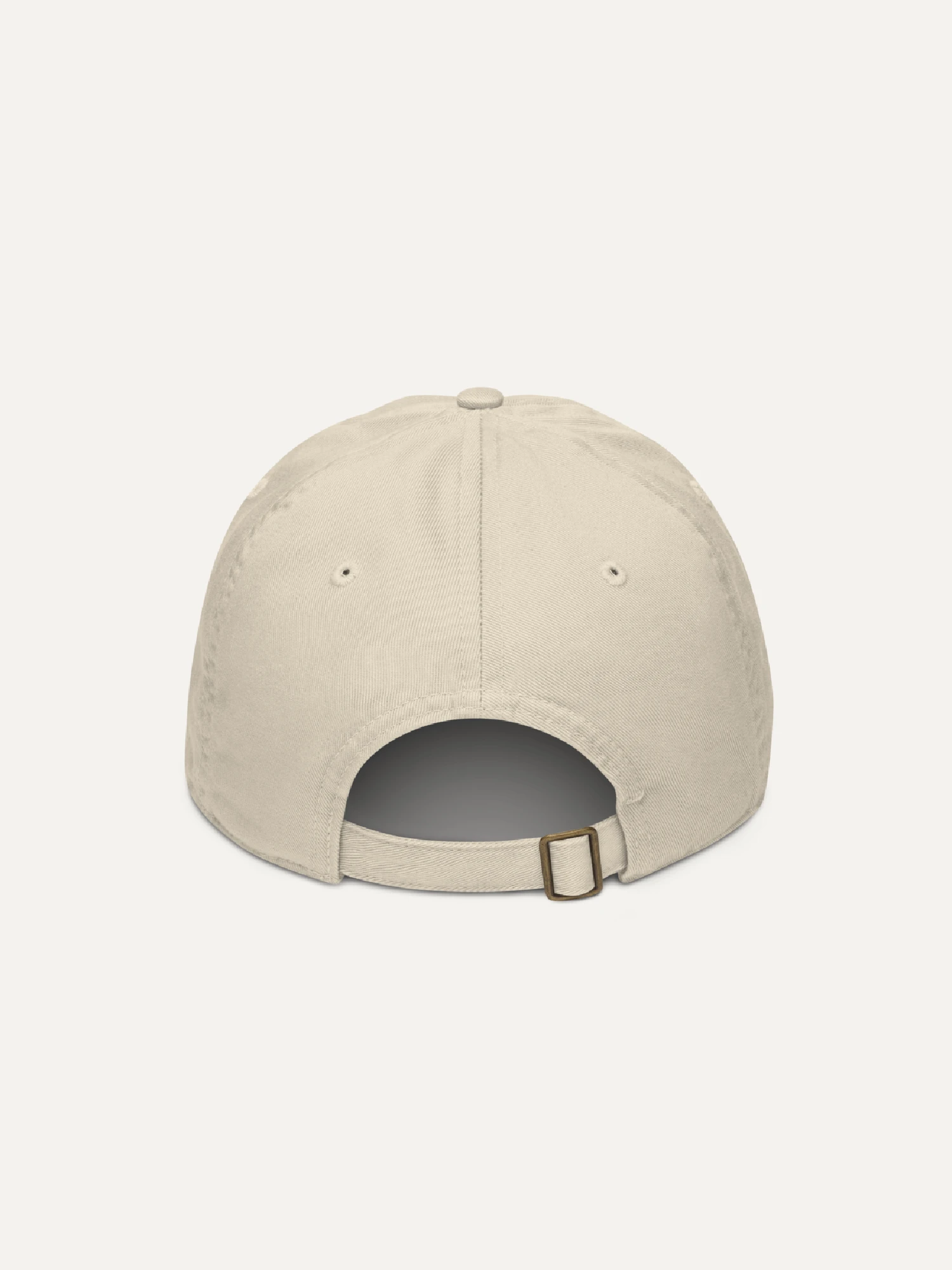 Rear view of Oyster cap with brass buckle strap