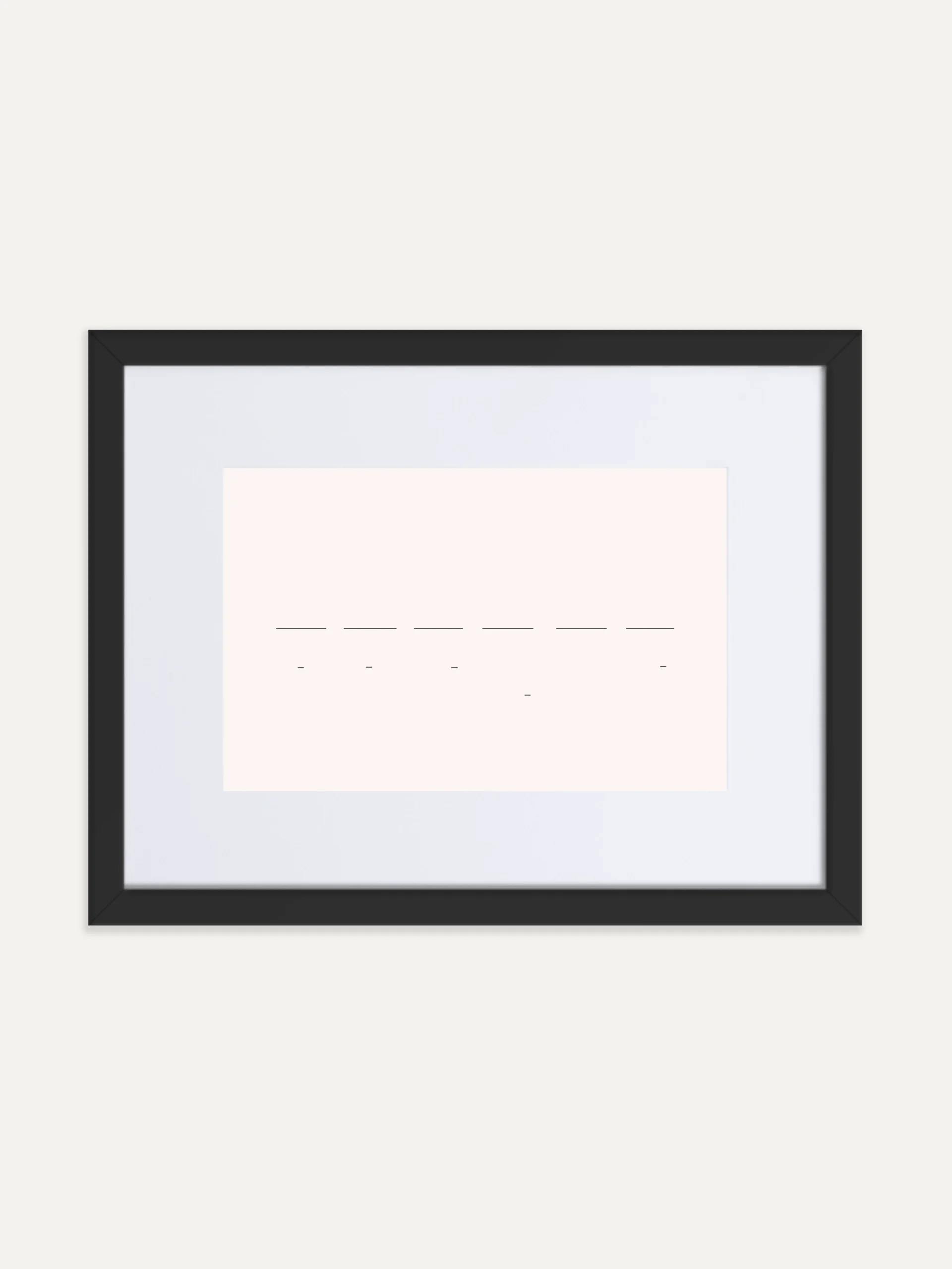 Return Interval Study 01 framed landscape print in black frame