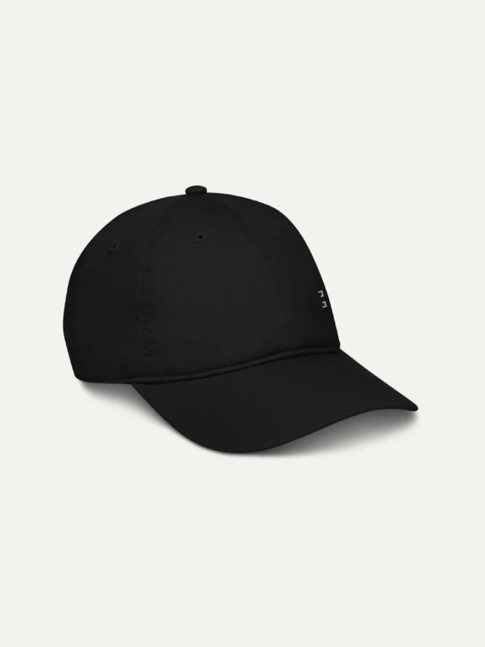 Black Second Look cap viewed from right with embroidery partially visible