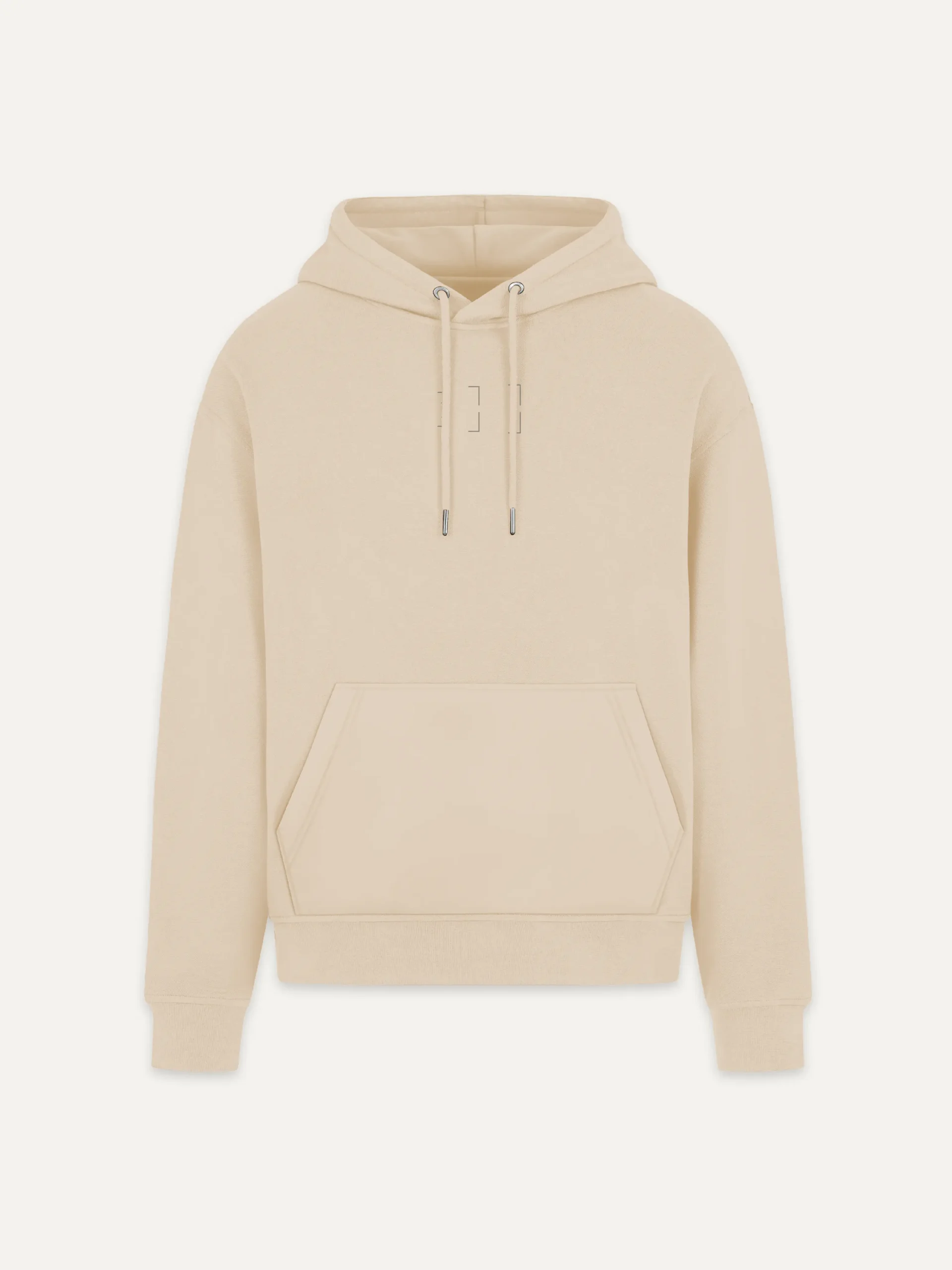 Desert Dust Second Look hoodie with small chest print and kangaroo pocket