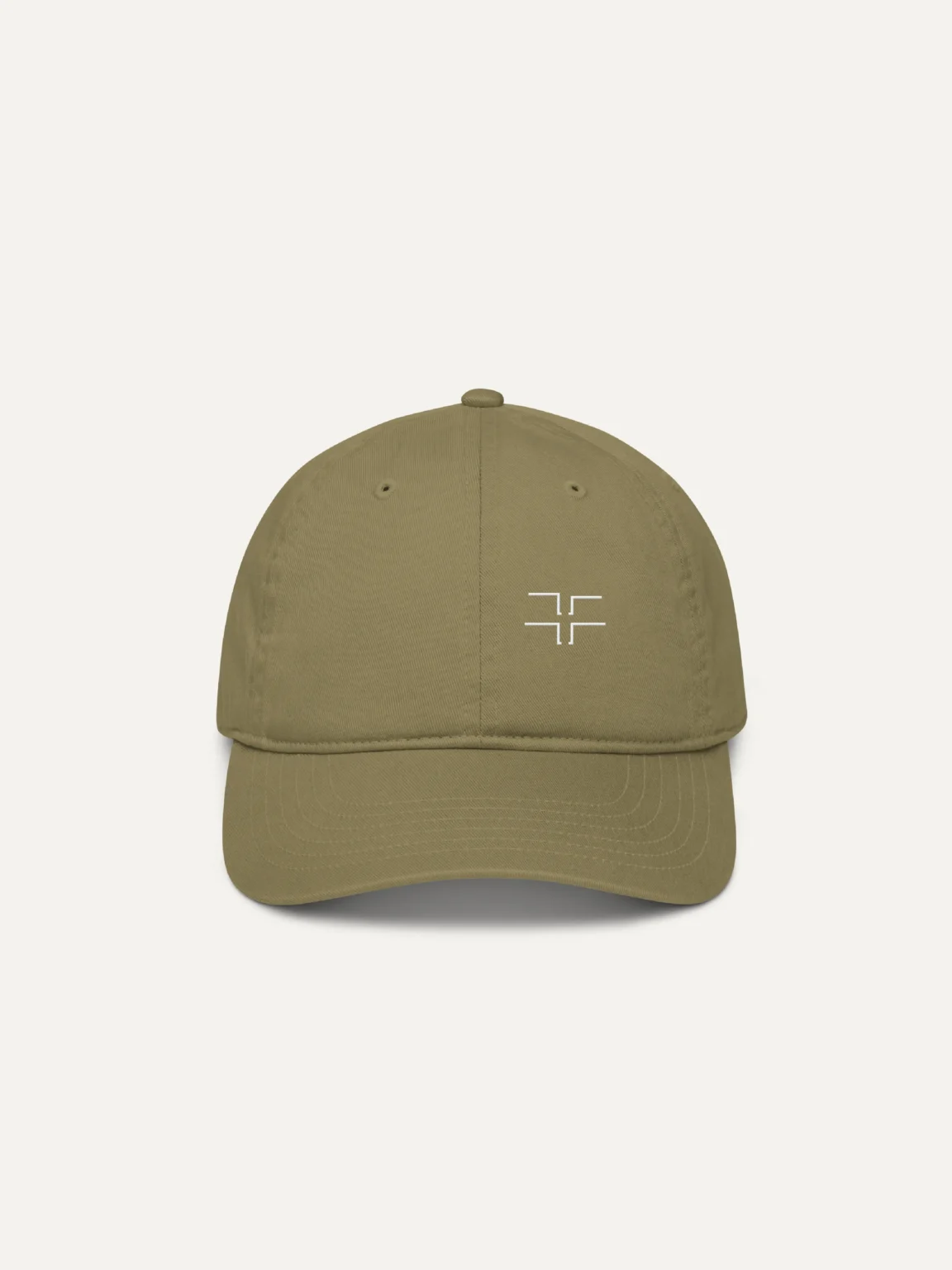 Shared Count Jungle organic cap with white paired embroidery